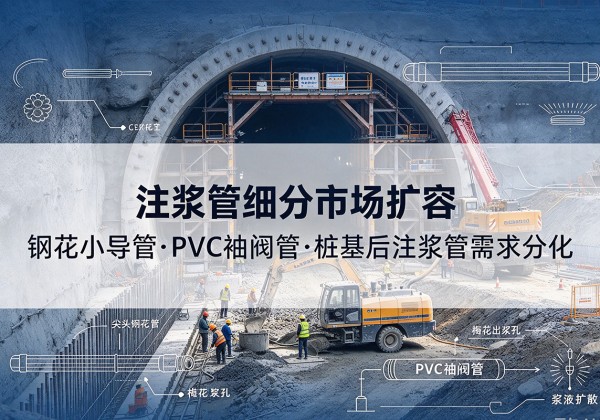 清流注浆管细分市场扩容，隧道钢花小导管、PVC 袖阀管、桩基后注浆管需求分化